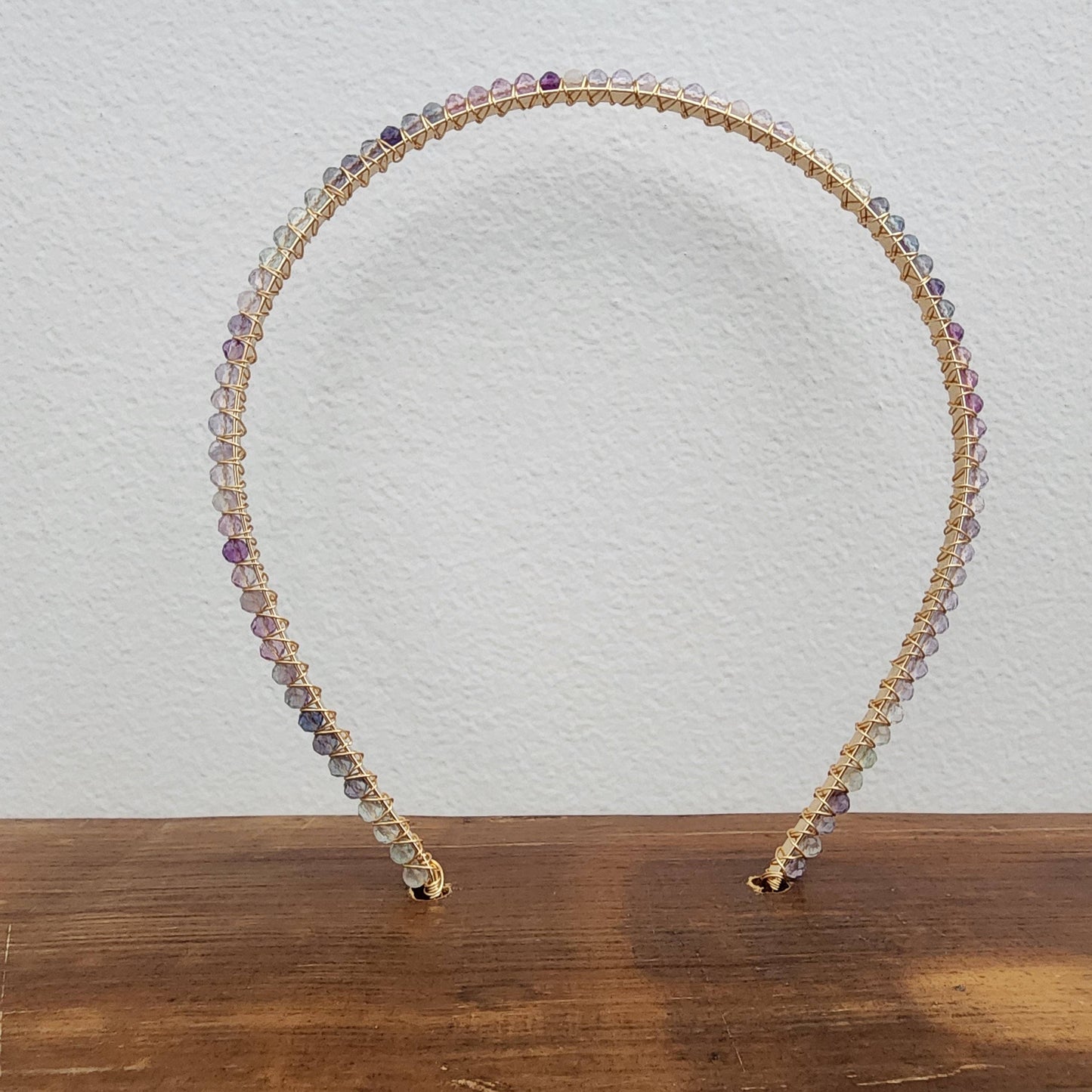 The Queen of Quartz - Rainbow Fluorite Faceted Headband