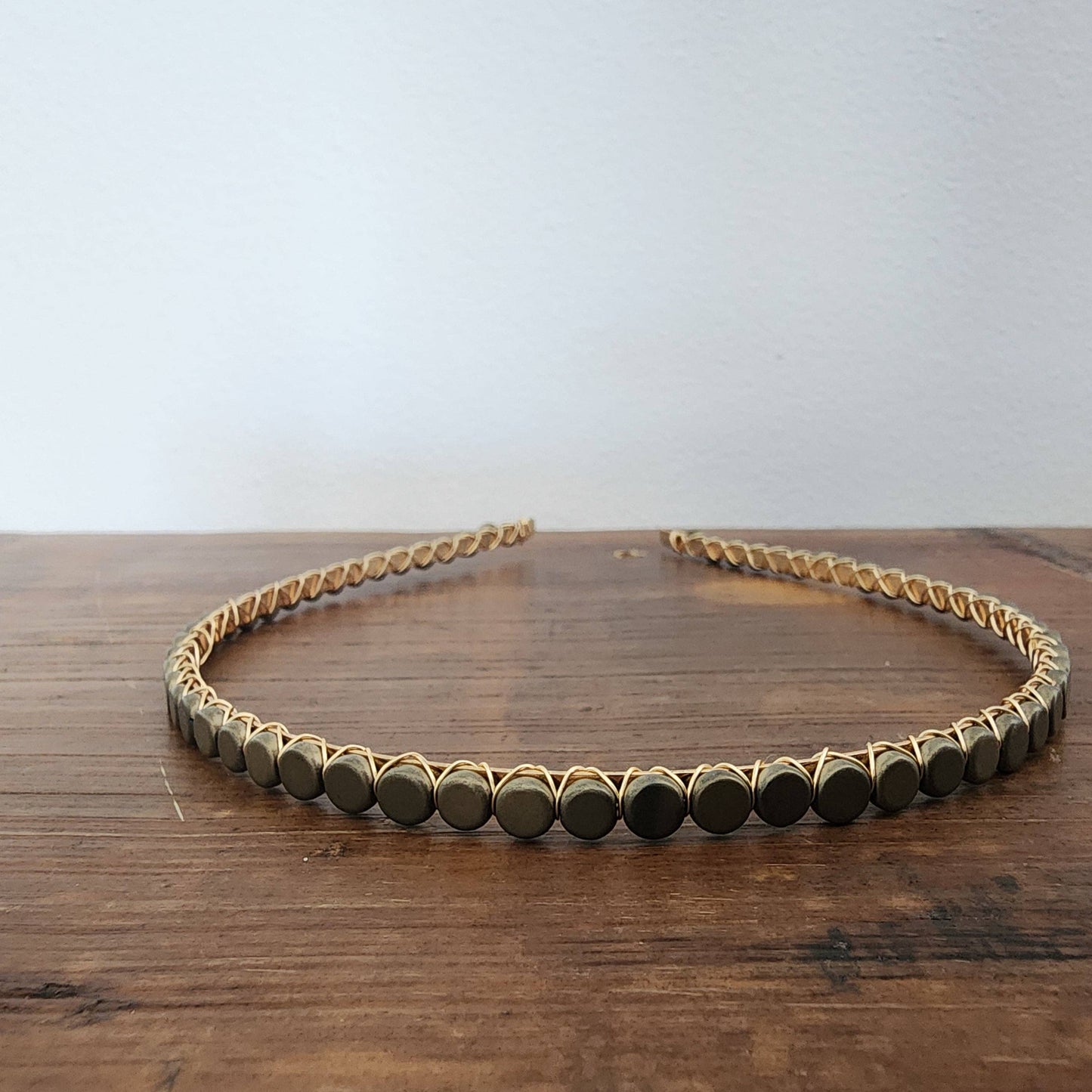 The Queen of Quartz - Hematite Headband- Matte Coins