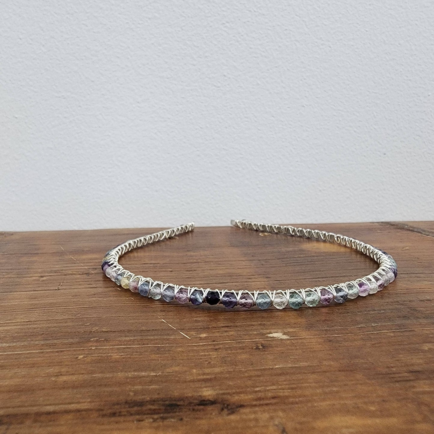 The Queen of Quartz - Rainbow Fluorite Faceted Headband