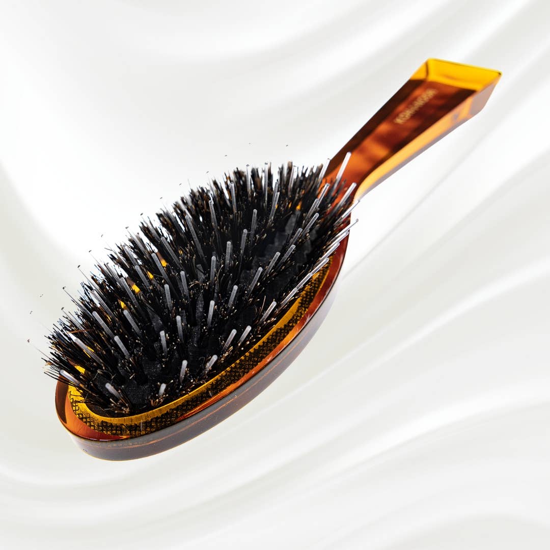 Koh-I-Noor - Jaspe Pneumatic Boar and Nylon Pin Oval Brush, Small