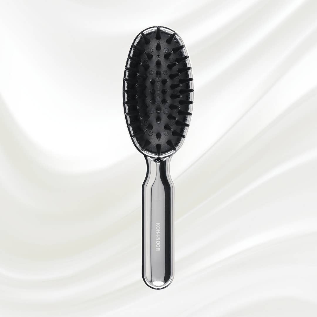 Koh-I-Noor - Metalli Pneumatic Detangling Hairbrush, Chrome