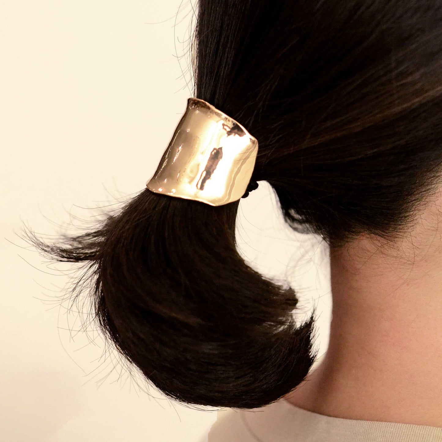 nar'sha - Metal Hair Ponytail Cuff Stick | Gold