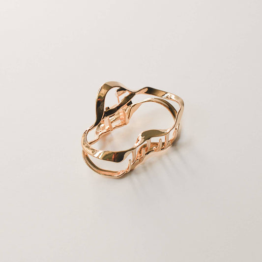 nar'sha - Wave Hair Claw Clip | Gold
