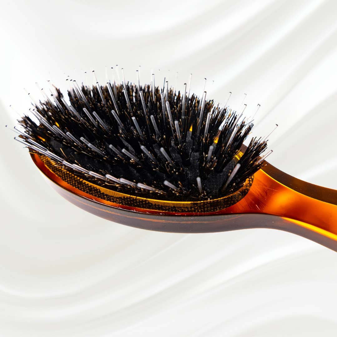 Koh-I-Noor - Jaspe Pneumatic Boar and Nylon Pin Oval Brush, Small