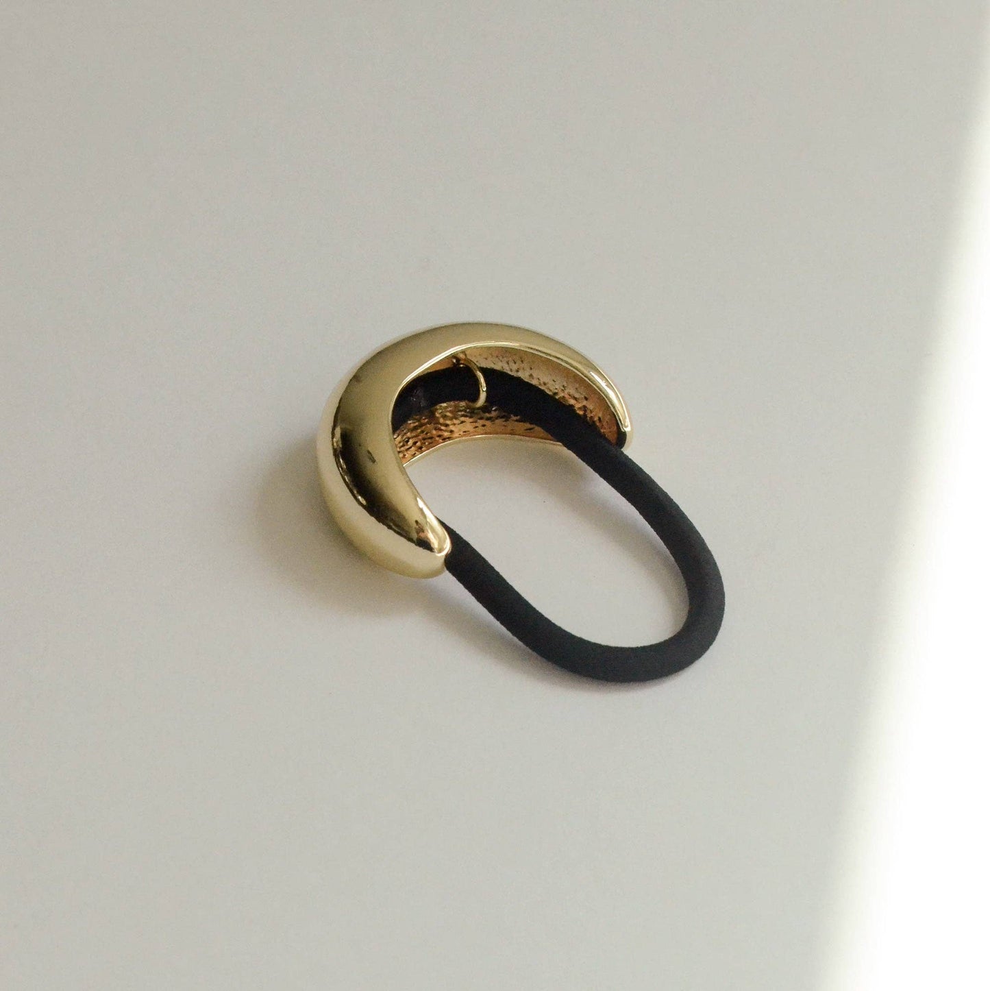 nar'sha - Narrow Crescent Metal Cuff Hair Tie | Gold
