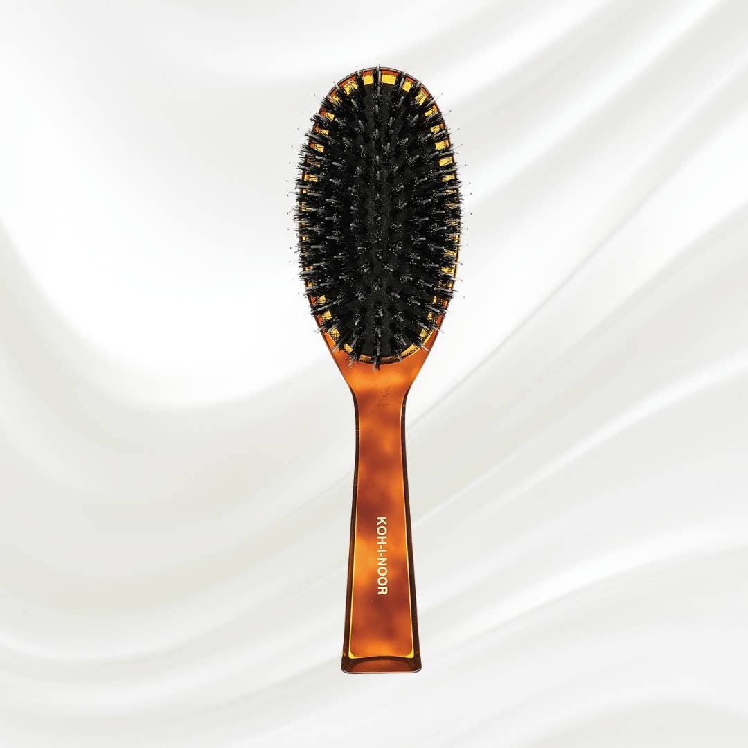 Koh-I-Noor - Jaspe Pneumatic Boar and Nylon Pin Oval Brush, Large