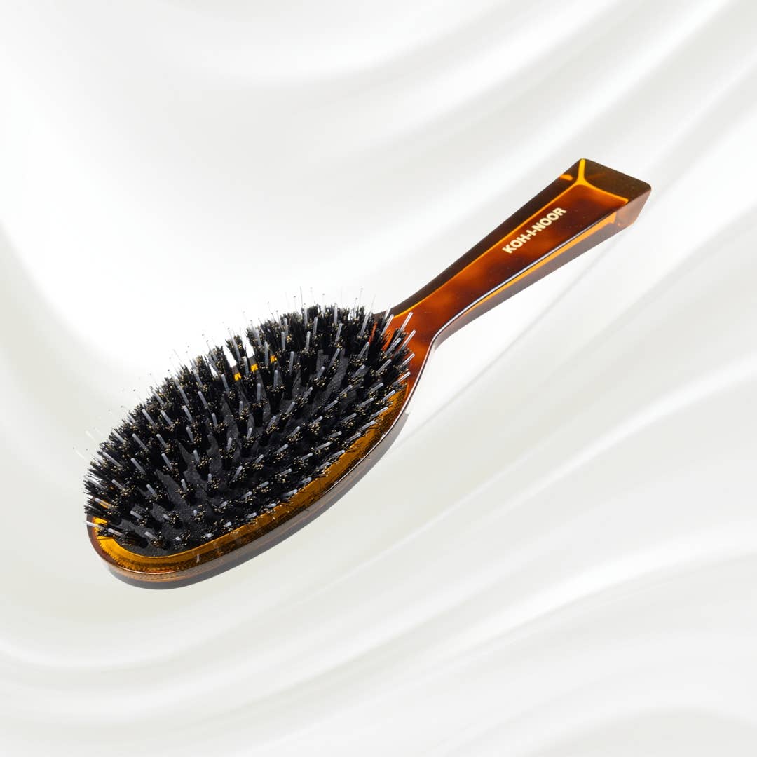 Koh-I-Noor - Jaspe Pneumatic Boar and Nylon Pin Oval Brush, Large