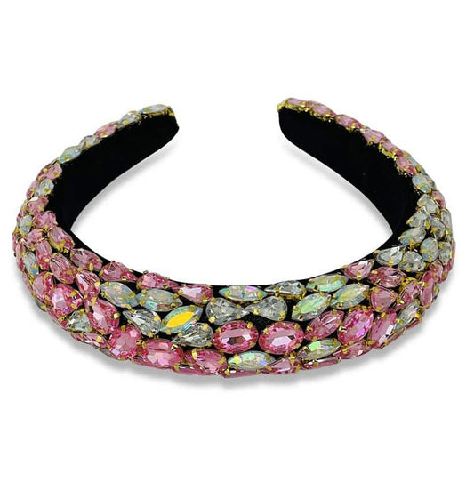 AXESSI - Pink Mixed Rhinestone Headband