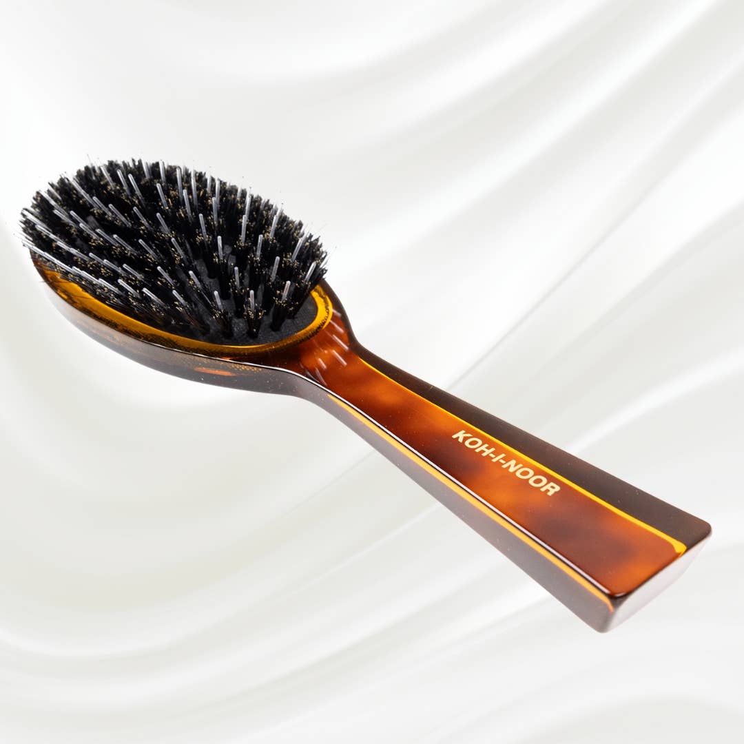 Koh-I-Noor - Jaspe Pneumatic Boar and Nylon Pin Oval Brush, Large