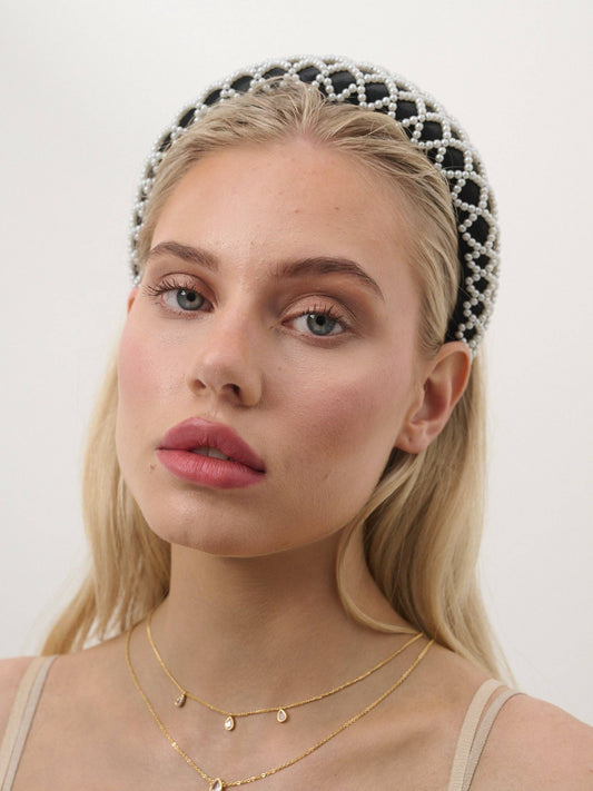 Angels Whisper Accessories - Lia Pearl Statement Headband