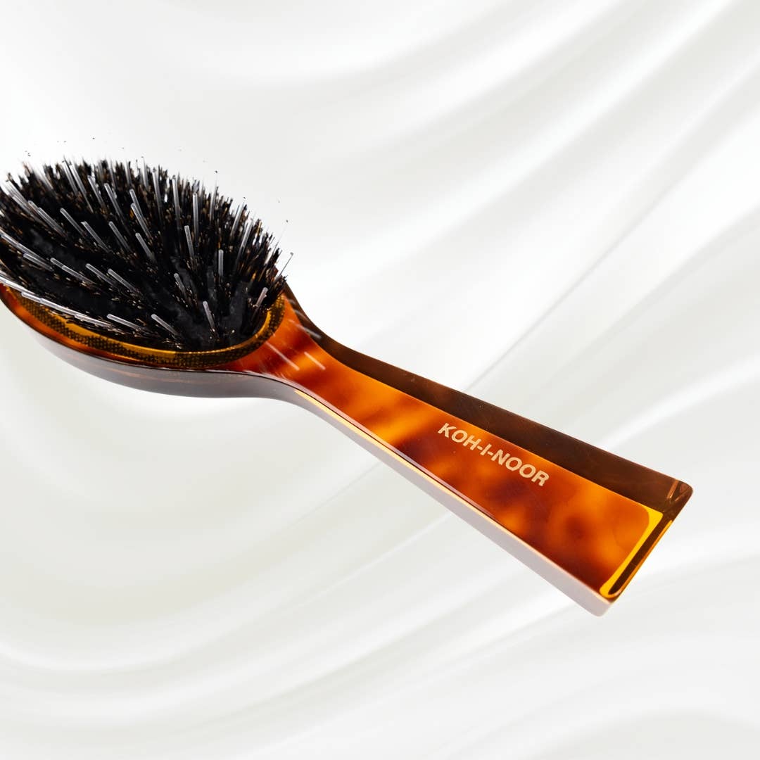 Koh-I-Noor - Jaspe Pneumatic Boar and Nylon Pin Oval Brush, Small