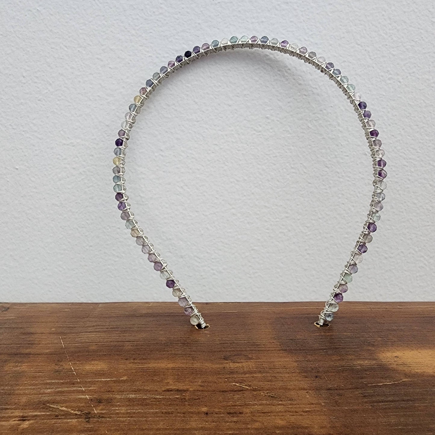 The Queen of Quartz - Rainbow Fluorite Faceted Headband