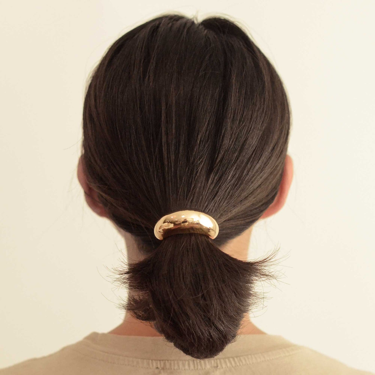 nar'sha - Narrow Crescent Metal Cuff Hair Tie | Gold