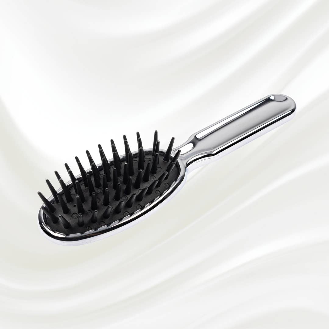 Koh-I-Noor - Metalli Pneumatic Detangling Hairbrush, Chrome