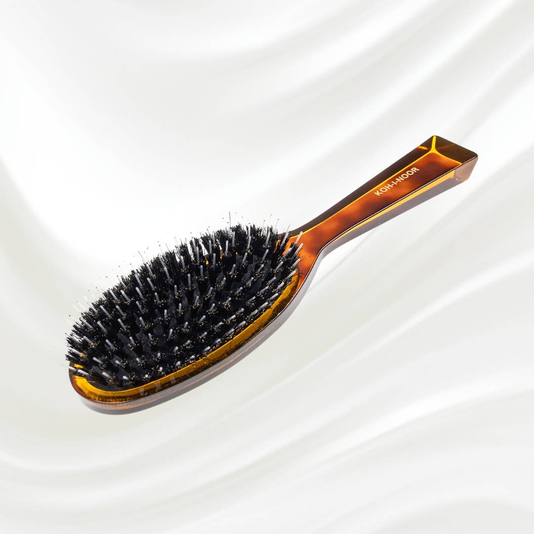 Koh-I-Noor - Jaspe Pneumatic Boar and Nylon Pin Oval Brush, Large